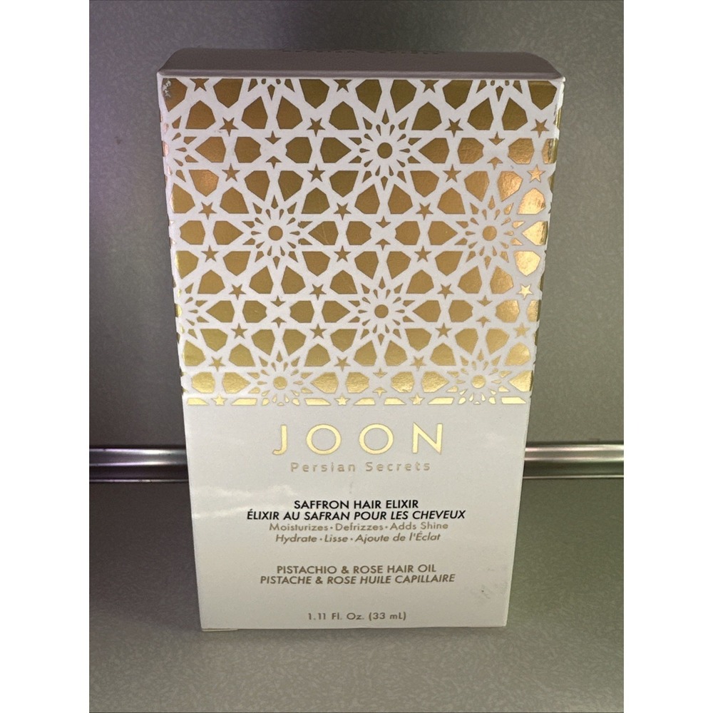 JOON SAFFRON HAIR ELIXIR Pistachio & Rose Hair Oil Moisturizer Detangles New